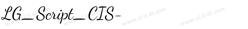 LG_Script_CIS字体转换