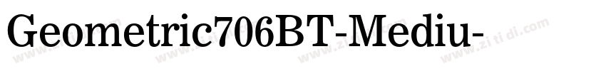 Geometric706BT-Mediu字体转换