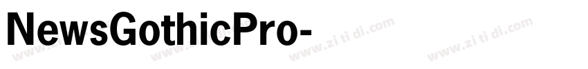 NewsGothicPro字体转换