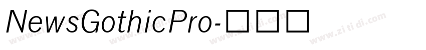 NewsGothicPro字体转换