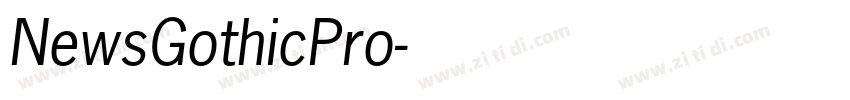 NewsGothicPro字体转换