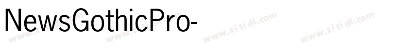NewsGothicPro字体转换