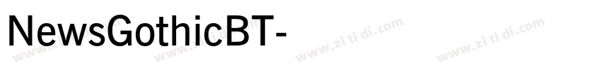 NewsGothicBT字体转换