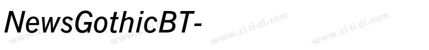 NewsGothicBT字体转换