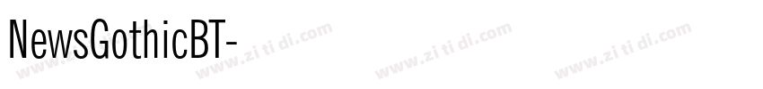 NewsGothicBT字体转换