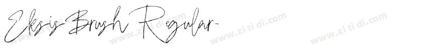 EksisBrushRegular字体转换