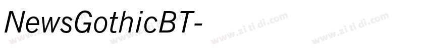 NewsGothicBT字体转换