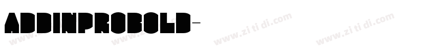 ADDINProBold字体转换