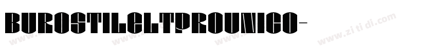 BurostileLTProUnico字体转换