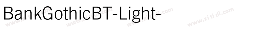 BankGothicBT-Light字体转换