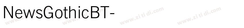 NewsGothicBT字体转换