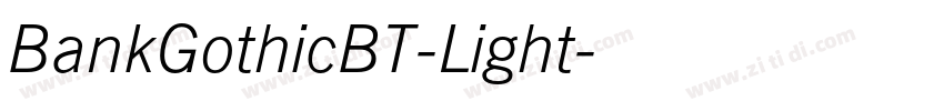 BankGothicBT-Light字体转换
