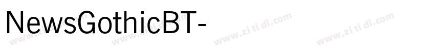 NewsGothicBT字体转换