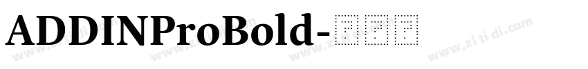ADDINProBold字体转换