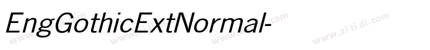 EngGothicExtNormal字体转换