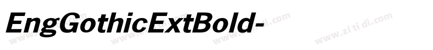 EngGothicExtBold字体转换