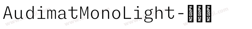 AudimatMonoLight字体转换