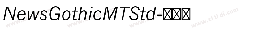 NewsGothicMTStd字体转换