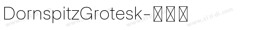 DornspitzGrotesk字体转换