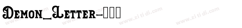 Demon_Letter字体转换