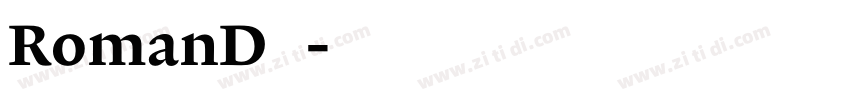 RomanD字体字体转换