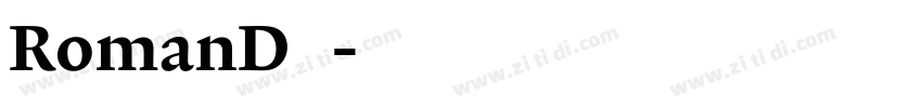 RomanD字体字体转换