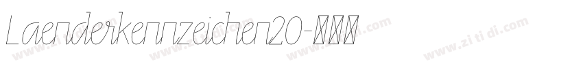 Laenderkennzeichen20字体转换