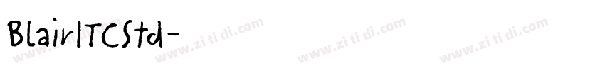 BlairITCStd字体转换