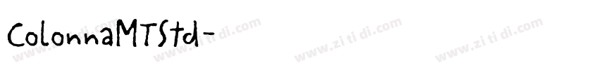 ColonnaMTStd字体转换