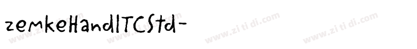 zemkeHandITCStd字体转换