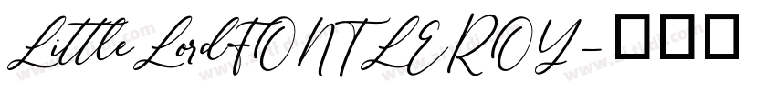 LittleLordFONTLEROY字体转换