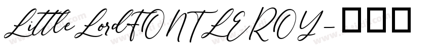 LittleLordFONTLEROY字体转换