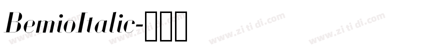 BemioItalic字体转换