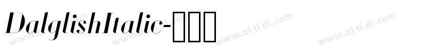 DalglishItalic字体转换