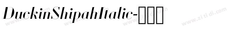 DuckinShipahItalic字体转换
