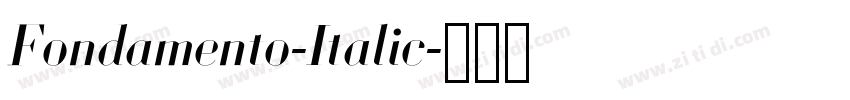 Fondamento-Italic字体转换