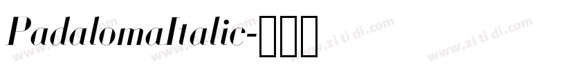 PadalomaItalic字体转换