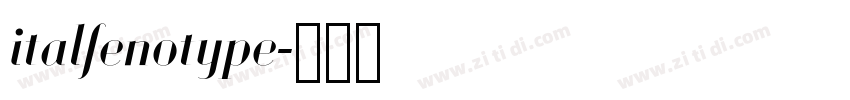 italfenotype字体转换