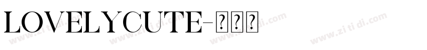 LovelyCute字体转换