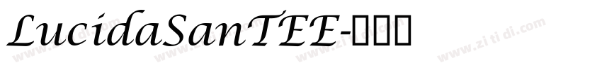 LucidaSanTEE字体转换