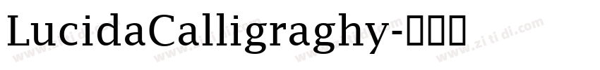 LucidaCalligraghy字体转换