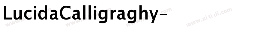 LucidaCalligraghy字体转换