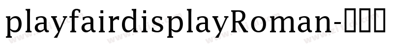 playfairdisplayRoman字体转换
