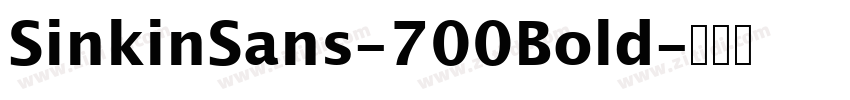 SinkinSans-700Bold字体转换