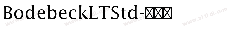 BodebeckLTStd字体转换