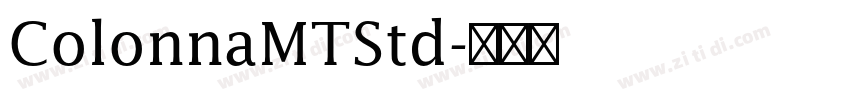 ColonnaMTStd字体转换