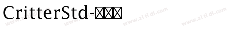 CritterStd字体转换