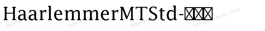 HaarlemmerMTStd字体转换