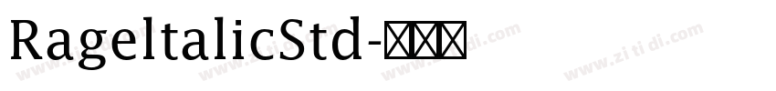RageltalicStd字体转换