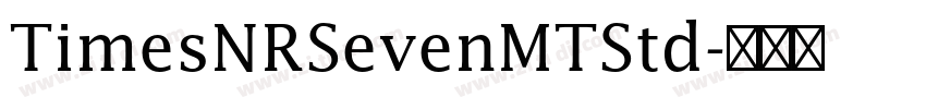 TimesNRSevenMTStd字体转换